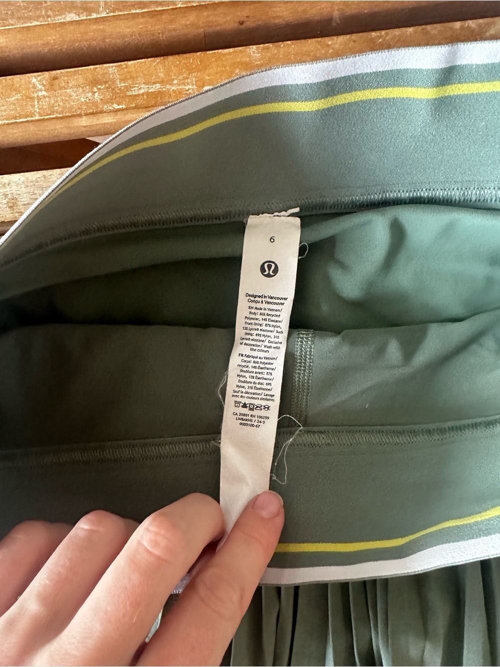 lululemon athletica Pleated Athletic Skirt in Sage Green - Picture 4 of 4